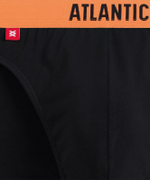 Мужские трусы слипы спорт Atlantic, набор 5 шт., хлопок, черные, 5SMP-004