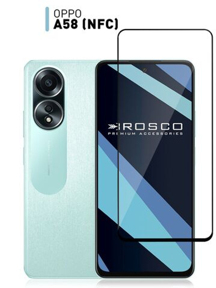 Защитное стекло ROSCO для OPPO A58 4G (арт.OPPO-A58(NFC)-FSP-GLASS-BLACK )
