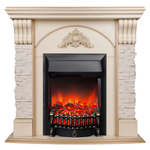 Каминокомплект Real Flame Athena WT с очагом Fobos Lux Black (без пульта)