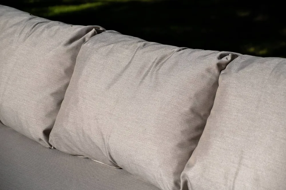 "Верона" лаунж-зона 5-местная плетеная из роупа (веревки), каркас алюминиевый белый, роуп бежевый