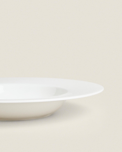 Zara Home тарелка глубокая из костяного фарфора, цвет белый, 24 см