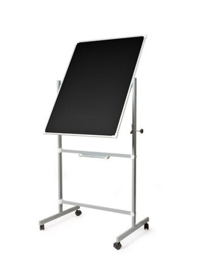 Поворотная магнитная полимерная школьная доска 750х1000 чёрная