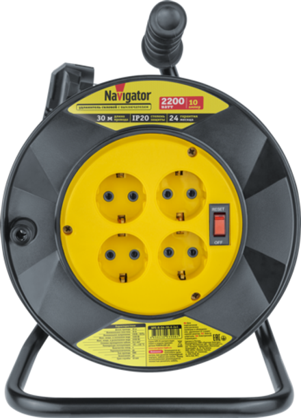 Удлинитель Navigator 93 908 NPE-R-04-30-E-3x1 катушка 4 гн. c/з 30м (Россия)