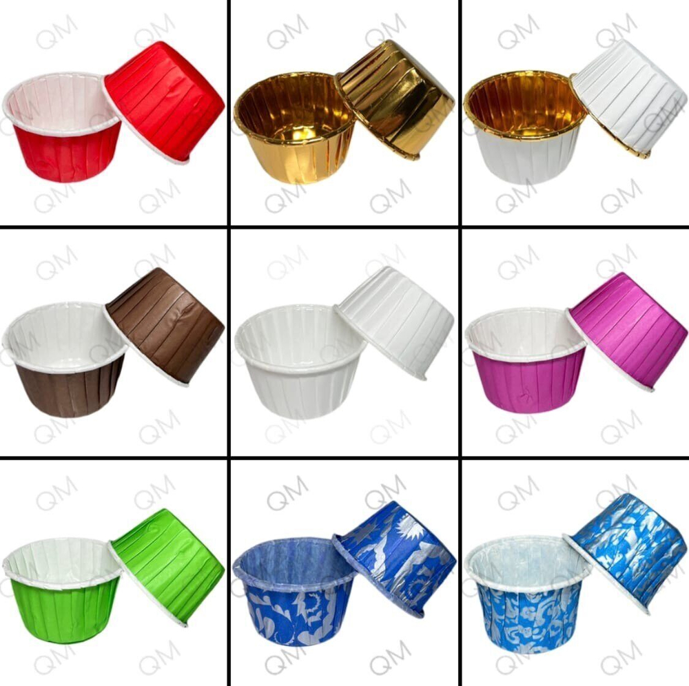 Форма бумажная "Маффин" 50*40 мм (розовый) 65гр