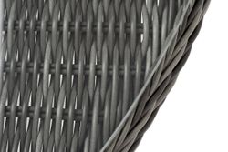 "Эспрессо" плетеный круглый стол, диаметр 118 см, цвет графит