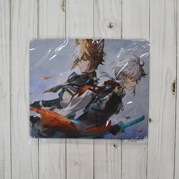 Коврик для мыши "Genshin Impact / Геншин - Горо и Кадзуха"