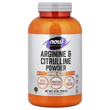 Now Foods Arginine Citrulline Powder 340g , Аргинин Цитрулин в порошке, без вкуса