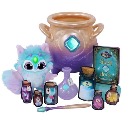 Magic Mixies Magical Misting Cauldron with Interactive 8 inch Blue Plush  - Большой интерактивный голубой котёл (30284)