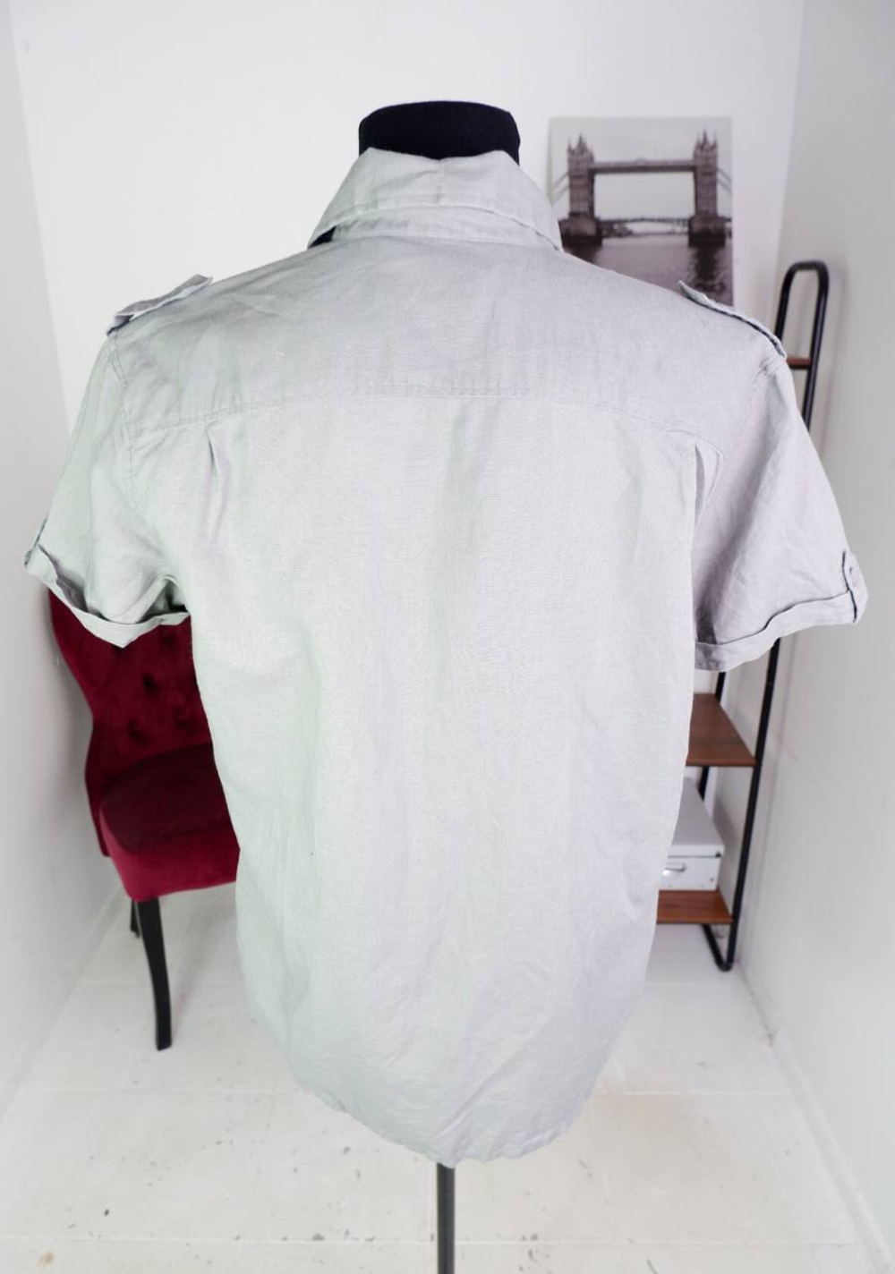 Рубашка Reserved базовая льняная, маркировка М, визуально на 46/48 размер