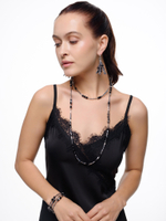 Браслет "Cub black globule" Silver