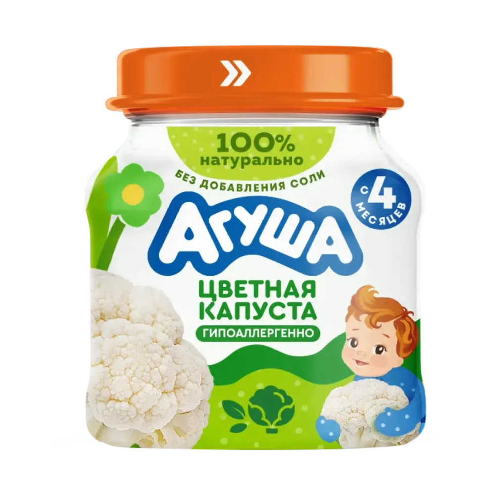 Пюре АГУША цветная капуста (стекло) 80гр