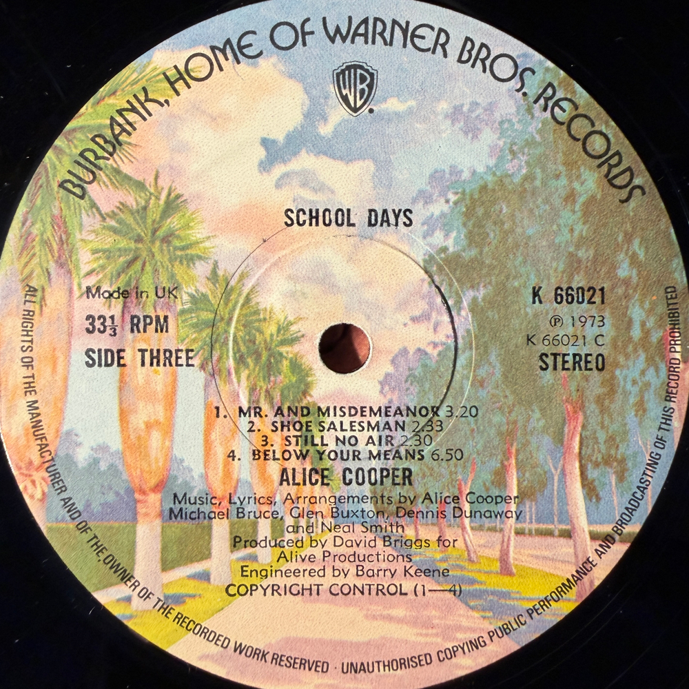 Alice Cooper ‎– School Days - The Early Recordings 2LP (Англия 1973г.) Т