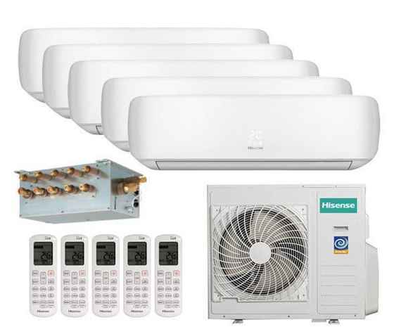Мульти сплит-система Hisense 5 x AMS-09UR4SVETG67 / AMW-42U4SE / F15E(Е)