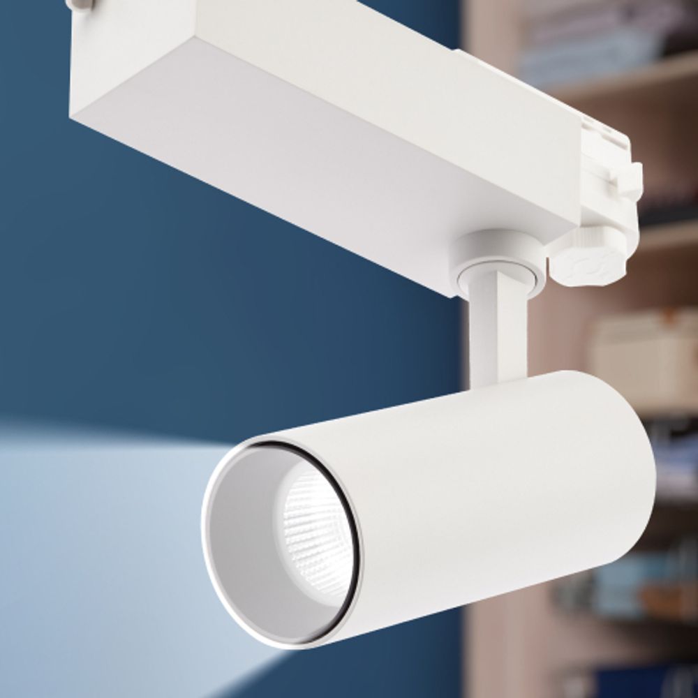 Трековый светильник трехфазный ЭРА SТR-30-36-30K-W20 узкий луч 3000K белый | Трехфазные трековые светильники