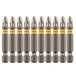Бита PZ2х50, сталь S2, шестигранный профиль, 10 шт. Е 6,3 Denzel