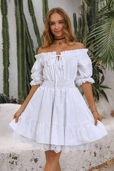 Сарафан летний однотонный для девочки белый