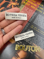 Бирка БоттегаВ. бежевая 55х18 мм