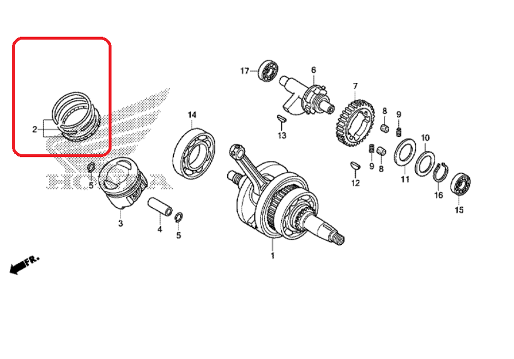 13011-KGH-305. RING SET, PISTON. Honda