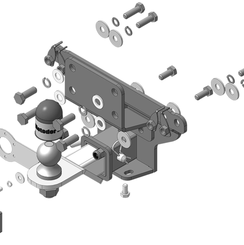 Фаркоп на Haval H5 2023 - н.в (оцинк. крюк 50х50), MOT.93121-E