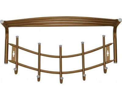 Вешалка настенная Nika медный антик 525х300х235мм, ВНП4/А