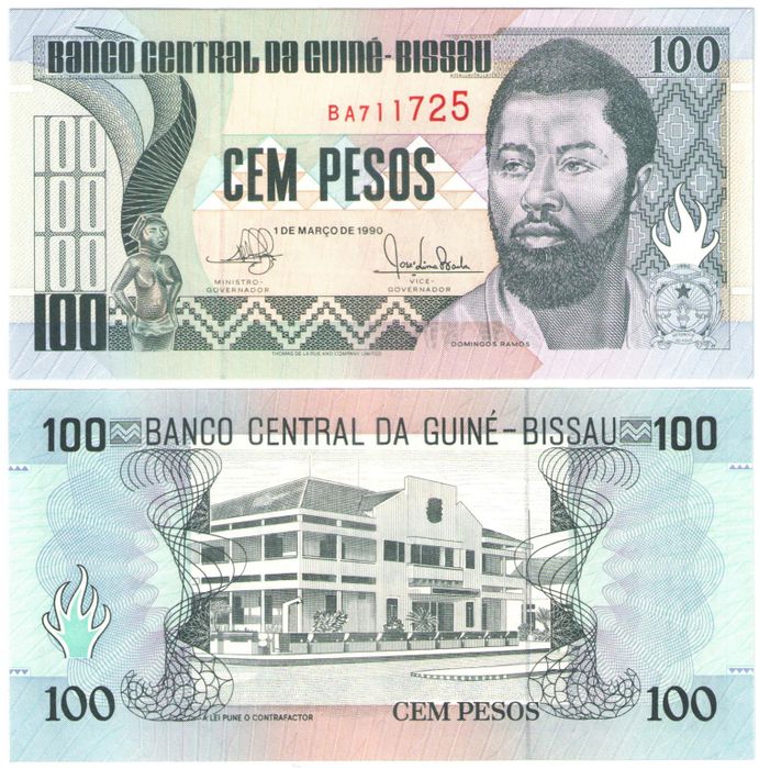 100 песо 1990 Гвинея-Бисау