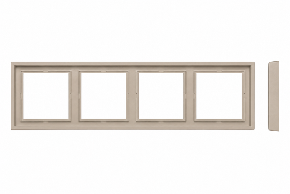 Рамка 4-местная LIREGUS MODERN K14-445-04.M/ONC кремовый матовый