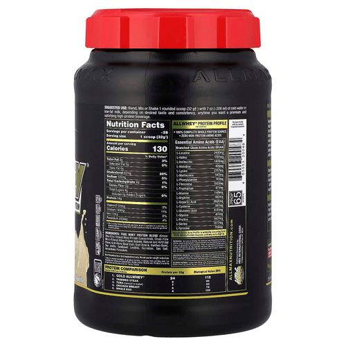 ALLMAX, GOLD ALLWHEY®, сывороточный протеин премиального качества, французская ваниль, 907 г (2 фунта)