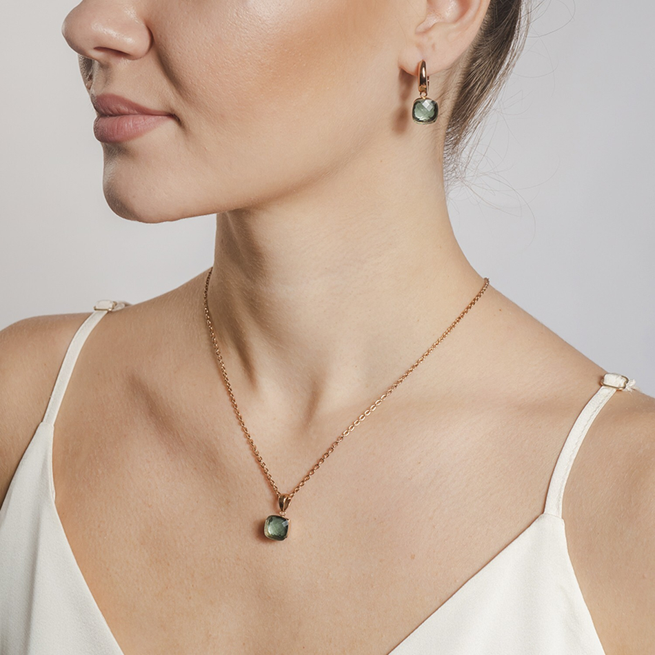 Серьги Qudo Firenze light grey 300143 BW/RG