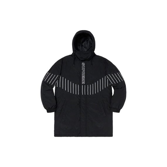 Supreme FW19 Week 13 Pinstripe Panel Sports Parka Black