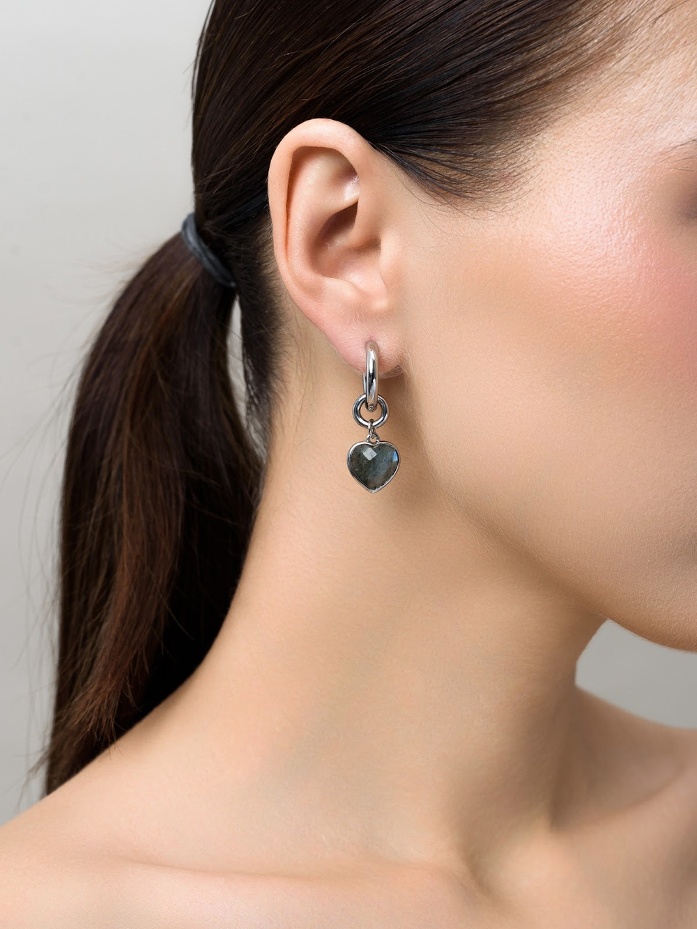 Серьги "Whale Amour" silver лабрадор