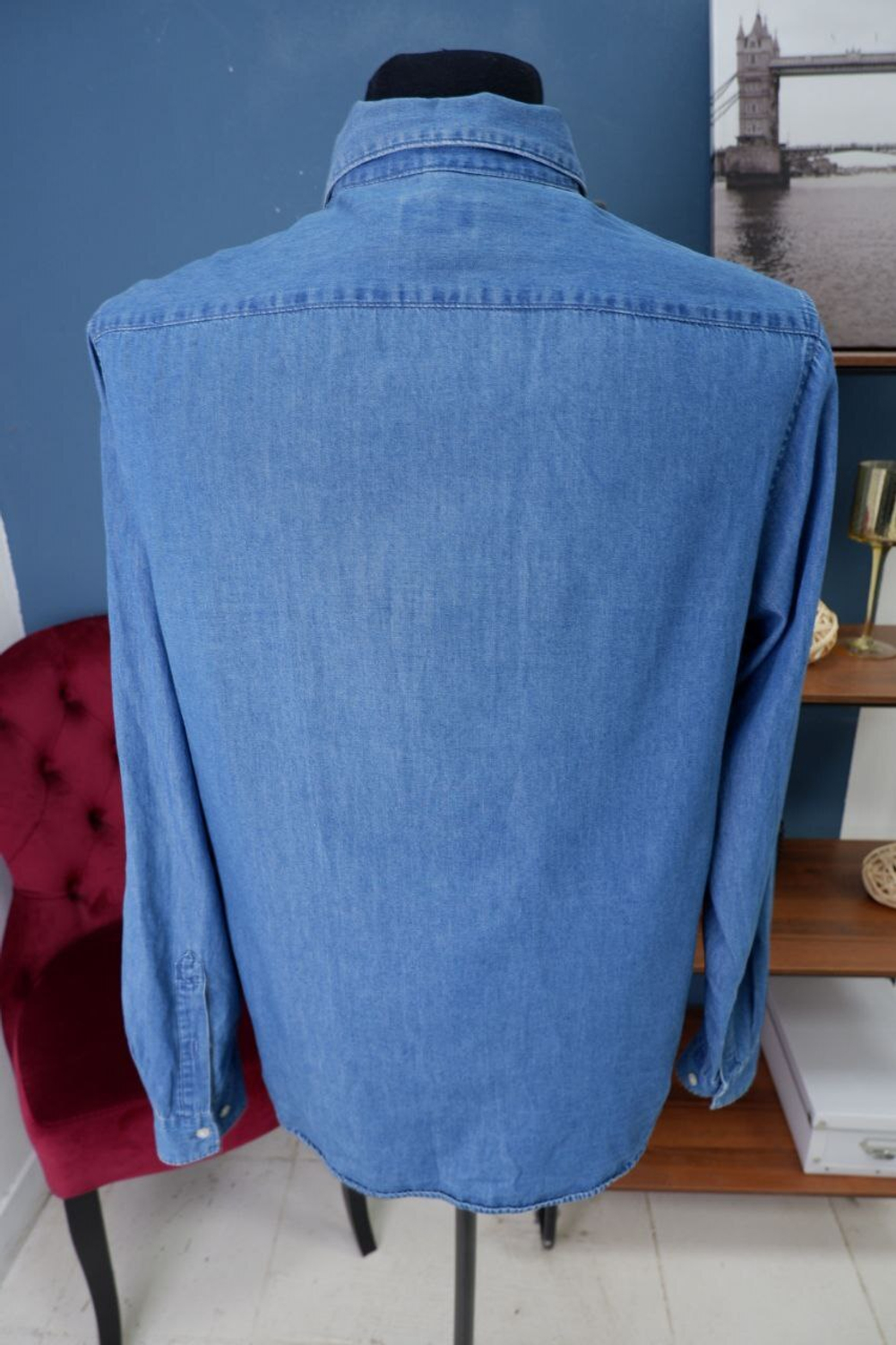 Рубашка H&M из хлопка 46 размер