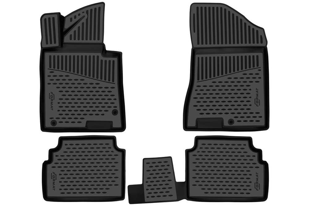 Коврики в салон для HYUNDAI Sonata, 2019- седан, 4шт. (Повышенная устойчивость, повышенная износостойкость) FORMAT.3D02372210