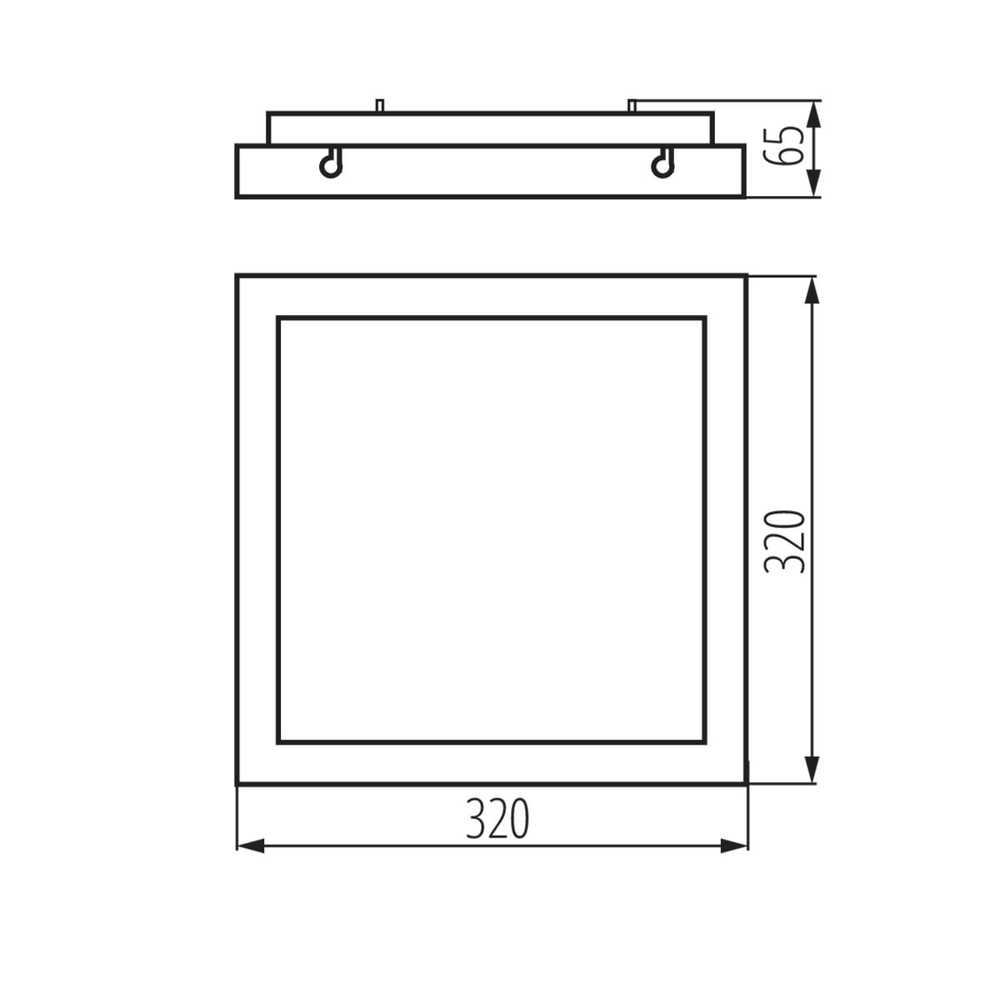 Накладной светодиодный светильник TYBIA M 25W-NW-SE B