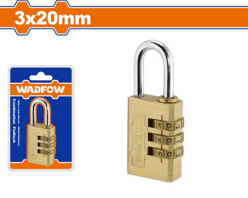 Замок навесной кодовый 3х20 мм (12/72) WADFOW WPD3423