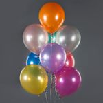 Шар (12''/30 см) Серебро, металлик, 100 шт.