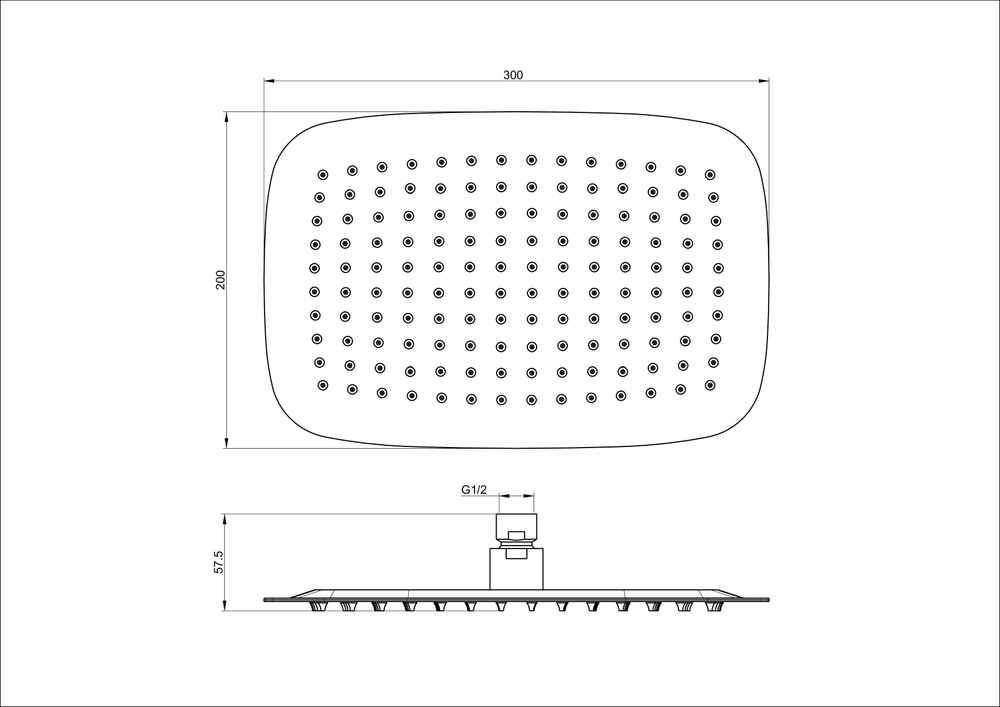Верхний душ WONZON & WOGHAND, Брашированное золото (WW-88DP03-BG)