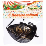 Повязка на глаз «Пират серебряный череп»