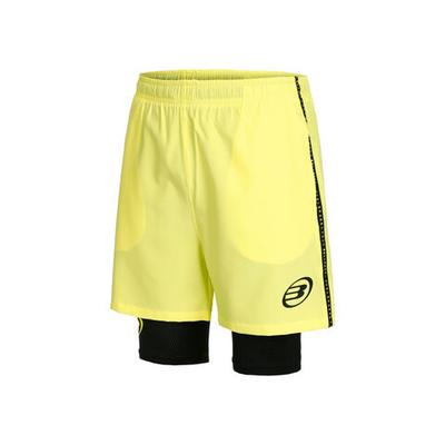 Мужские теннисные шорты Bullpadel Lirio Shorts Men - Yellow, Black