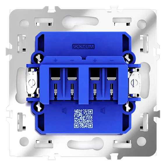 Розетка акустическая встраиваемая VOLTUM S70 4-местная, (кашемир) vls060303