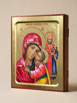 Икона Пресвятой Богородицы, Ржевская (Оковецкая) на дереве: 125 х 160 (Синопсисъ)