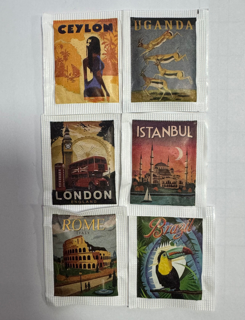 Сахар порционный пакетик 4г «Страны мира» 50 шт/4 гр/200 гр