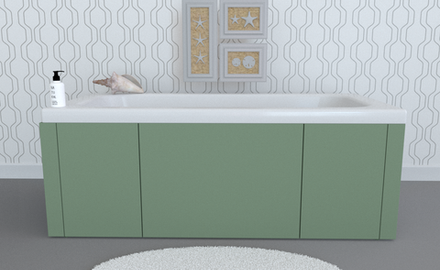 Экран под ванну комбинированный TR-8-220 болотный матовый soft touch