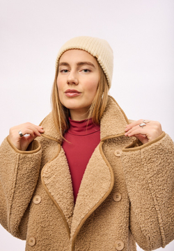 Дубленка Тэдди лонг бежевый