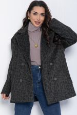 Пальто Я в теме (серый/лео) Б12632-7 LT Collection