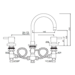 Jaquar, Смеситель для раковины Florentine, 2-рычаж., Хром FLR-CHR-5189N