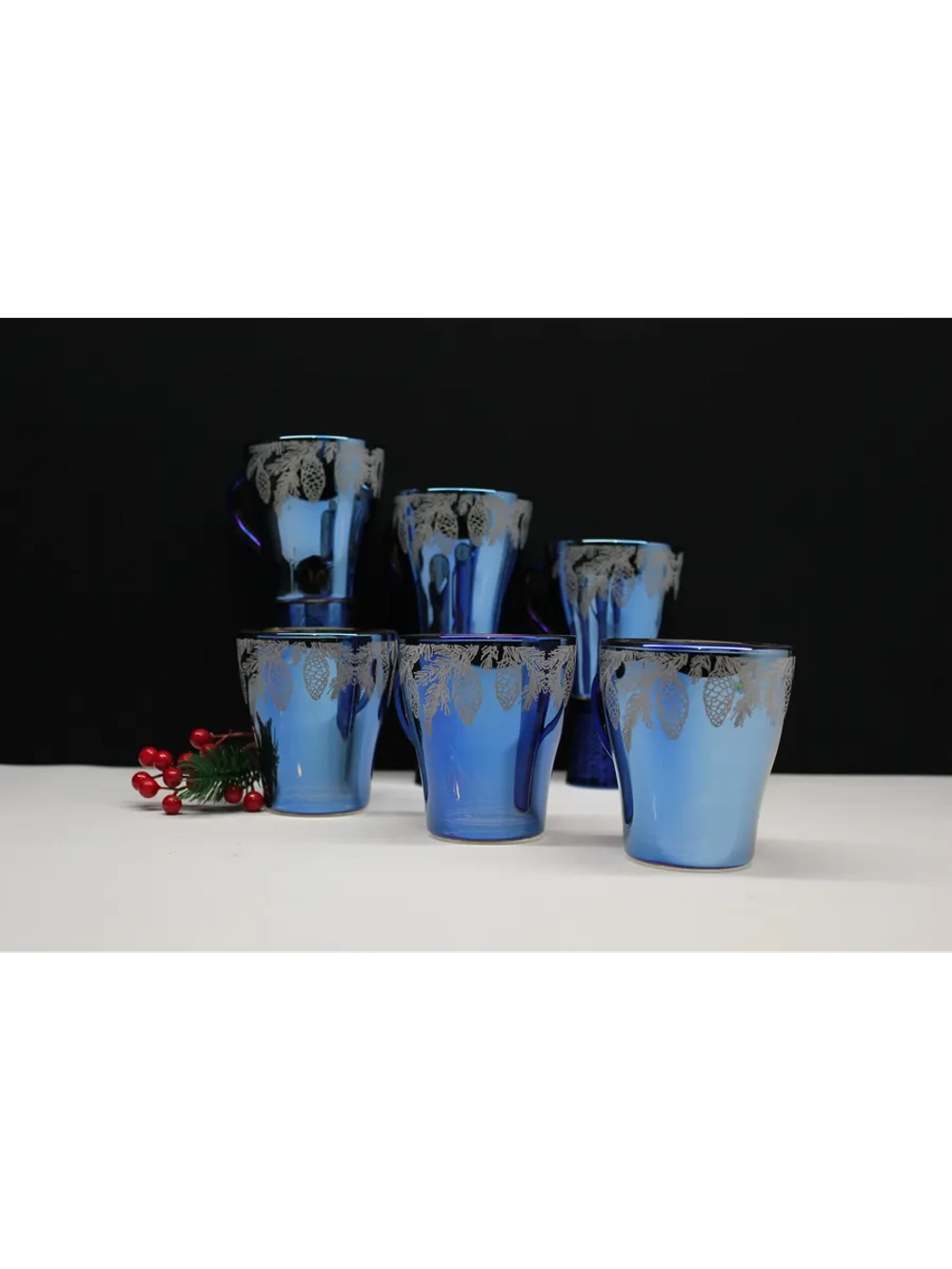 Набор кружек "Лазурит Шишки"