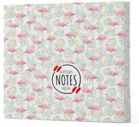 Flamingo 3 - Çizgisiz Yan Boyamalı Defter