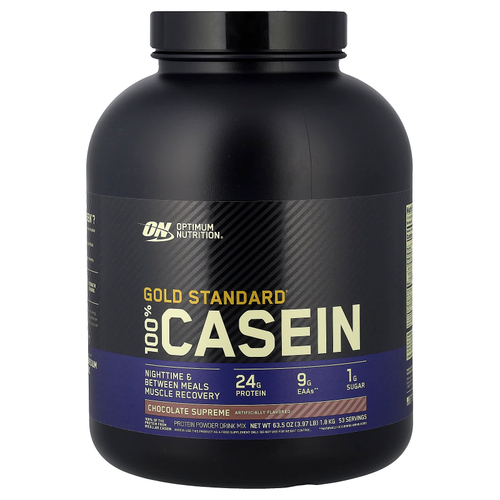 Optimum Nutrition, Gold Standard® 100% Casein, казеин, со вкусом шоколада, 1,8 кг (3,97 фунта)