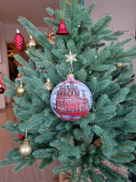 Шар стеклянный "Спас на крови",  ручная роспись