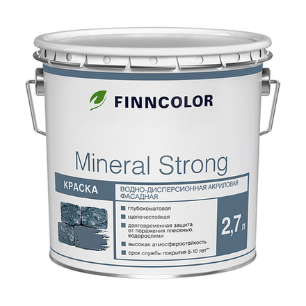 Краска фасадная Mineral Strong (Минерал Стронг) TIKKURILA 2,7л белый (база MRA)